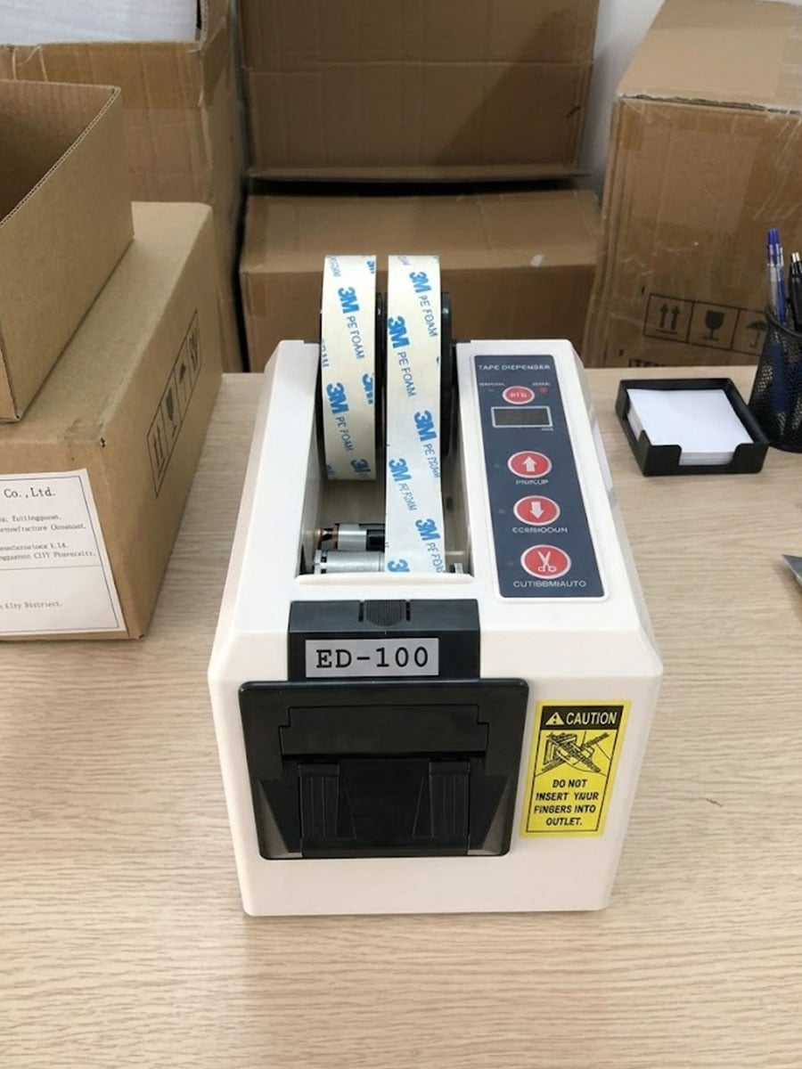 máy cắt băng dính tự động để bàn ED-100 máy cắt băng dính tự động để bàn ED-100