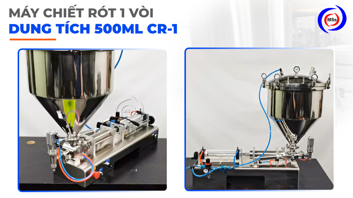 Máy chiết rót 1 vòi dung tích 500ml CR1 Máy chiết rót 1 vòi dung tích 500ml CR1