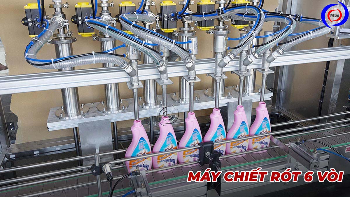 Máy chiết rót 6 vòi Máy chiết rót 6 vòi