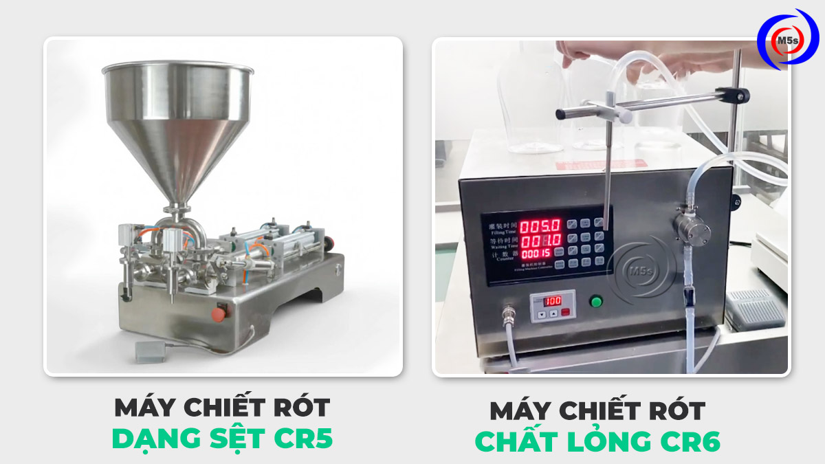 Máy chiết rót dạng sệt CR5 và máy chiết rót chất lỏng CR6 Máy chiết rót dạng sệt CR5 và máy chiết rót chất lỏng CR6