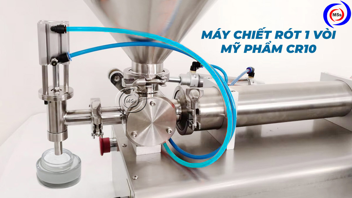 Máy chiết rót khí nén 1 vòi CR10 có bồn gia nhiệt Máy chiết rót khí nén 1 vòi CR10 có bồn gia nhiệt