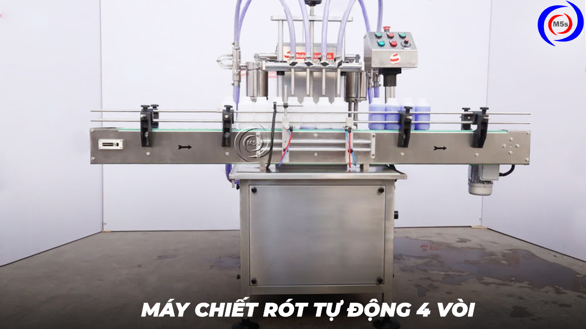 máy chiết rót tự động 4 vòi máy chiết rót tự động 4 vòi