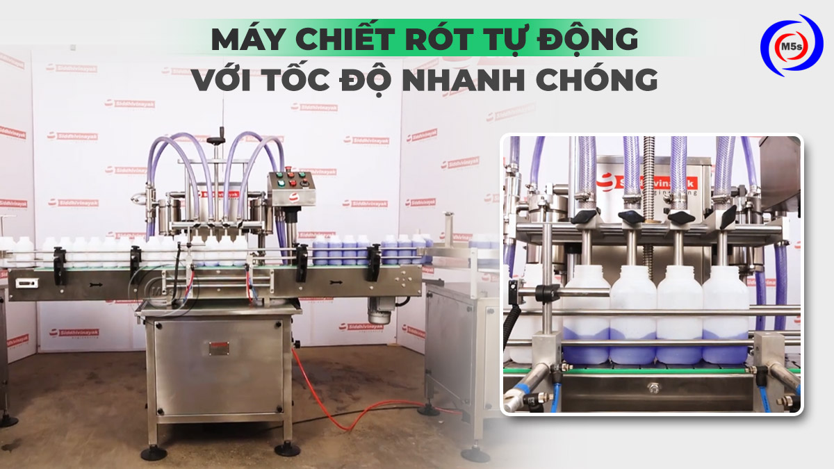 Máy chiết rót tự động với tốc độ nhanh chóng Máy chiết rót tự động với tốc độ nhanh chóng