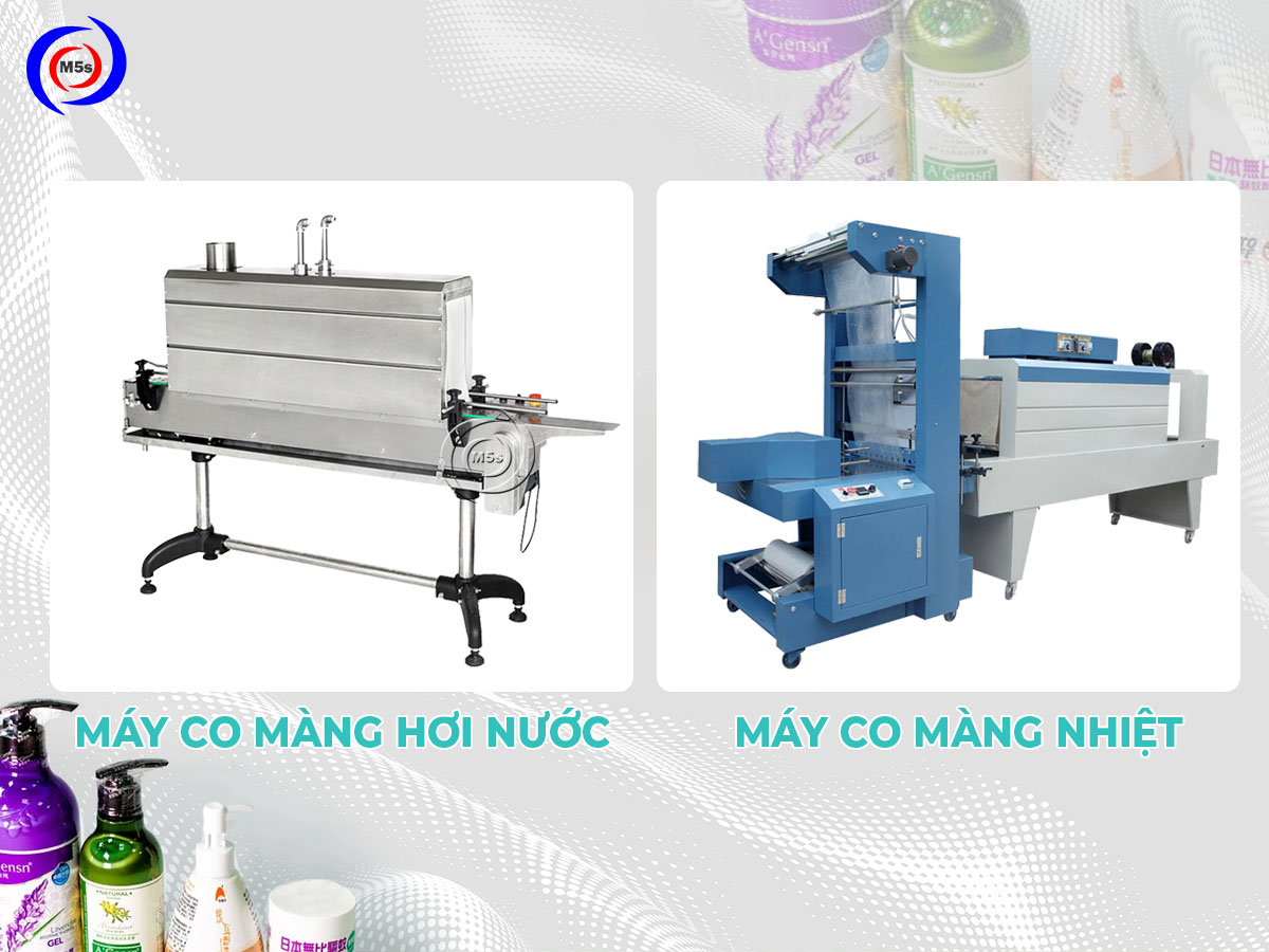 Máy co màng nhiệt và máy co màng hơi nước Máy co màng nhiệt và máy co màng hơi nước