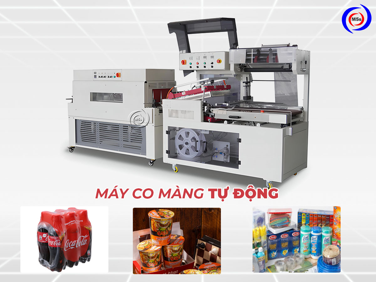 Máy co màng nhiệt tự động Máy co màng nhiệt tự động