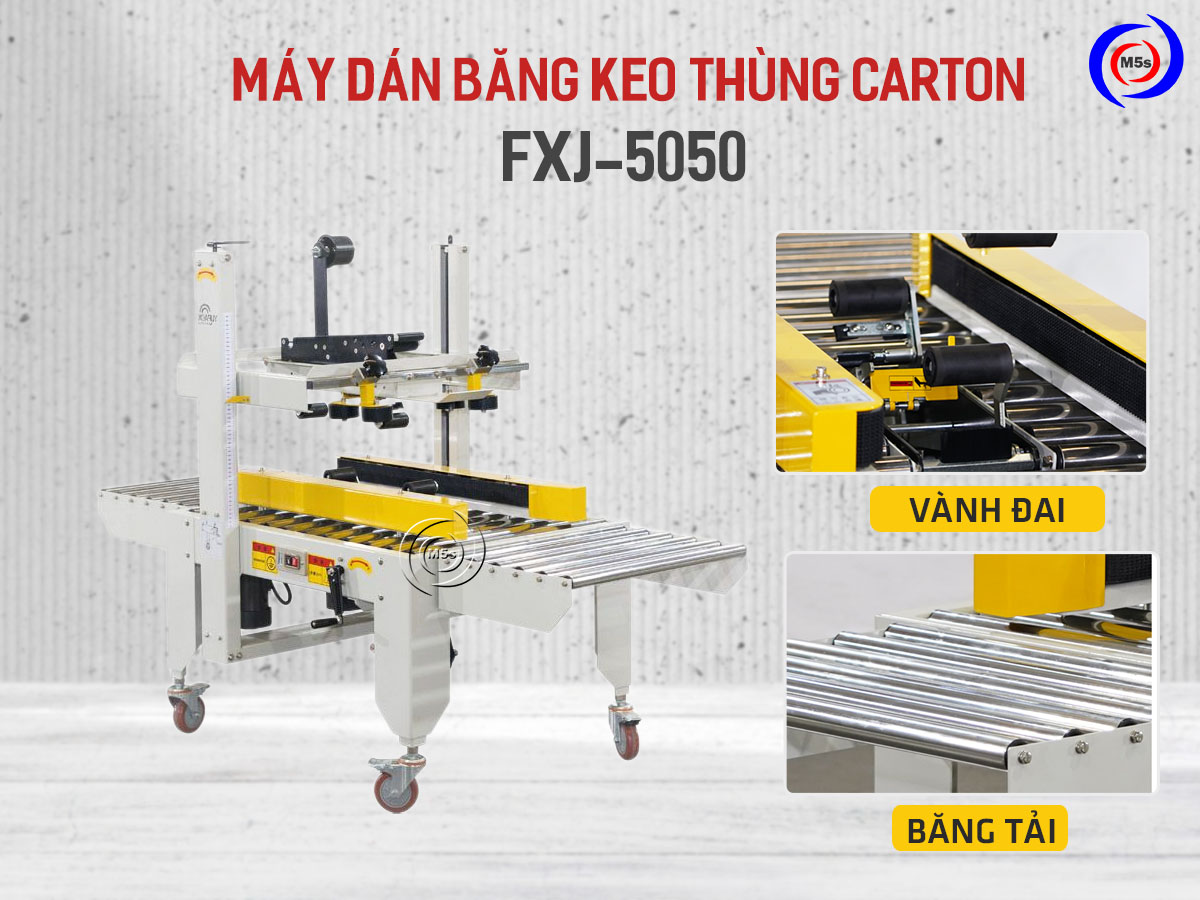 Máy dán băng keo thùng carton FXJ-5050 Máy dán băng keo thùng carton FXJ-5050
