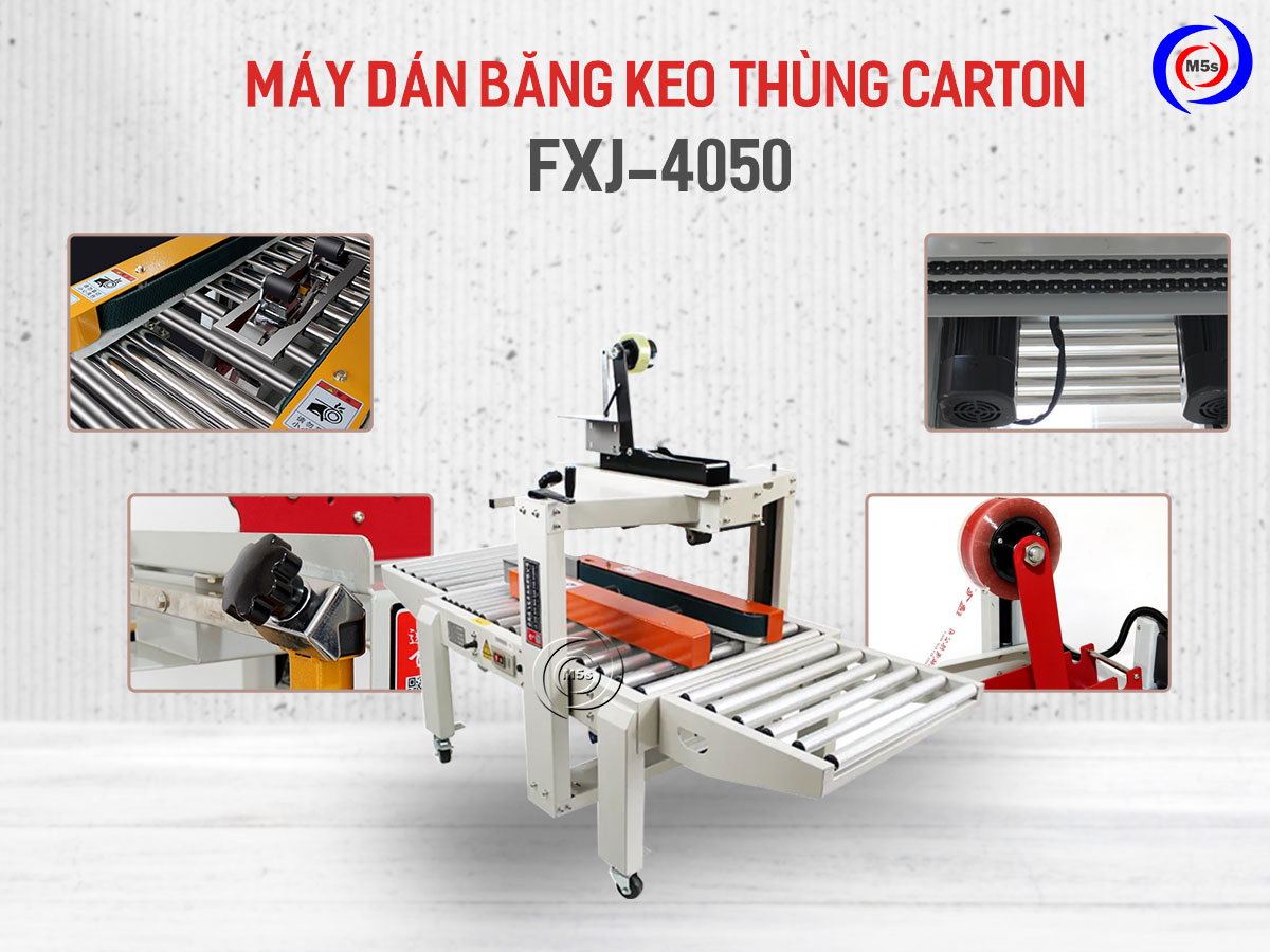 Máy dán băng keo thùng carton FXJ-4050 Máy dán băng keo thùng carton FXJ-4050