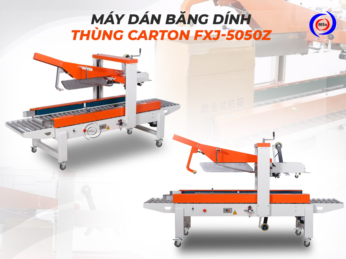 Máy dán băng dính thùng carton FXJ-5050Z Máy dán băng dính thùng carton FXJ-5050Z