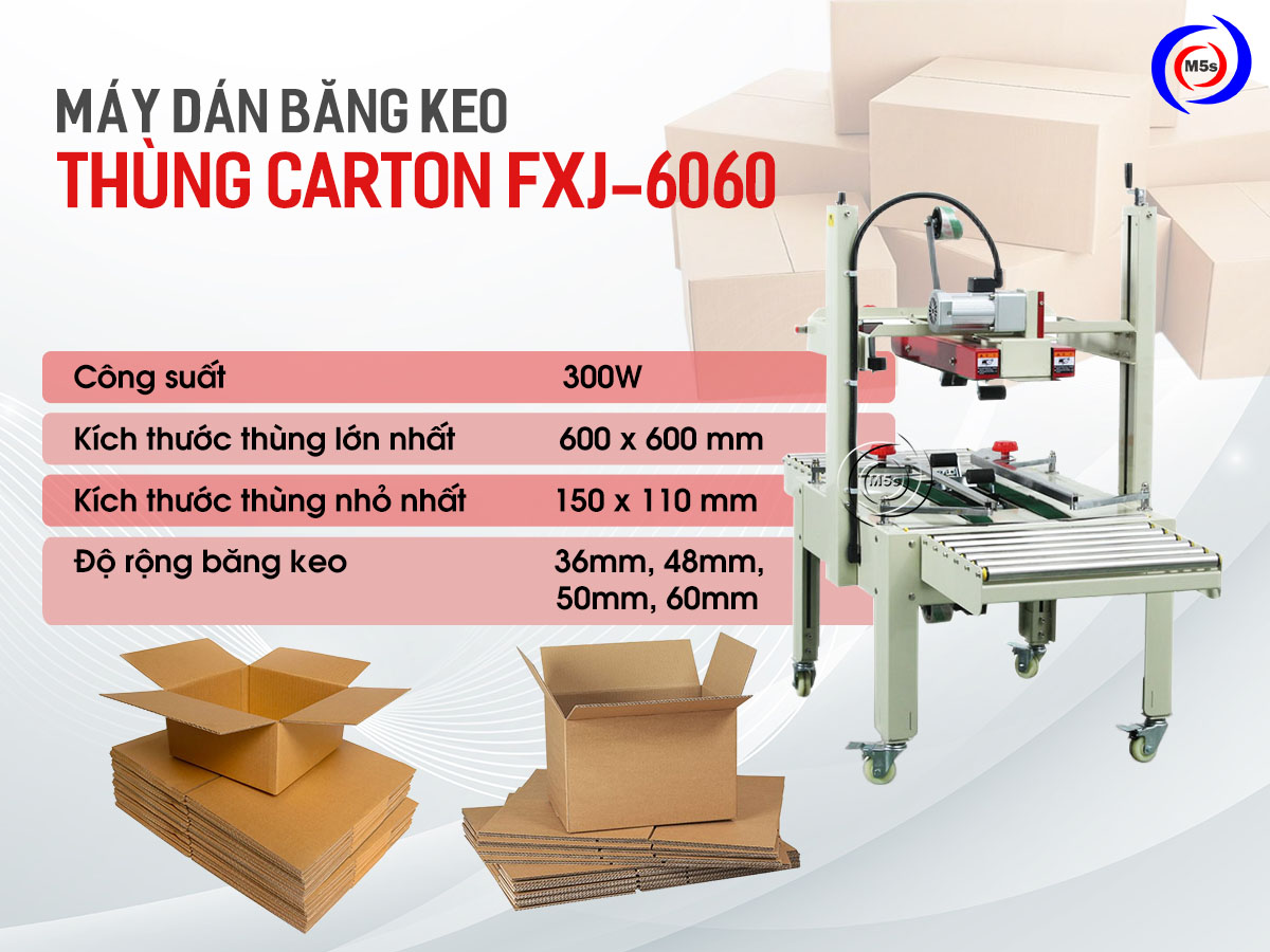 Máy dán băng keo thùng carton Fxj-6060 Máy dán băng keo thùng carton Fxj-6060