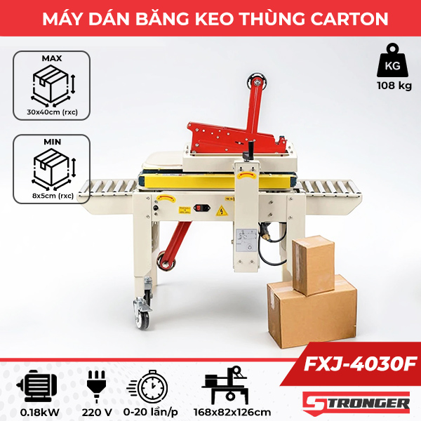 Máy dán băng keo thùng carton FXJ-4030F chất lượng Máy dán băng keo thùng carton FXJ-4030F chất lượng
