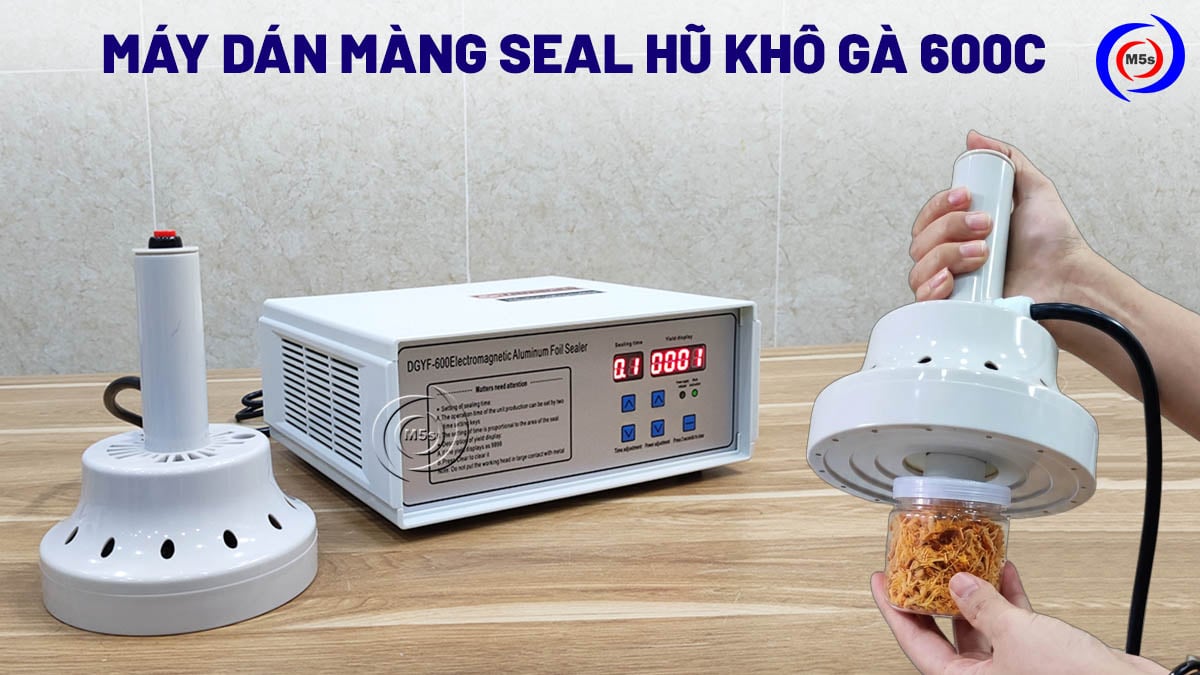 máy dán màng seal cầm tay hũ khô bò 600C máy dán màng seal cầm tay hũ khô bò 600C