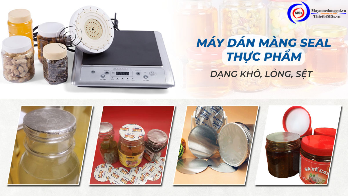 Máy dán màng seal thực phẩm Máy dán màng seal thực phẩm