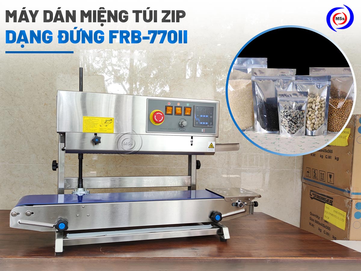Máy dán miệng túi zip dạng đứng FRB-770II Máy dán miệng túi zip dạng đứng FRB-770II