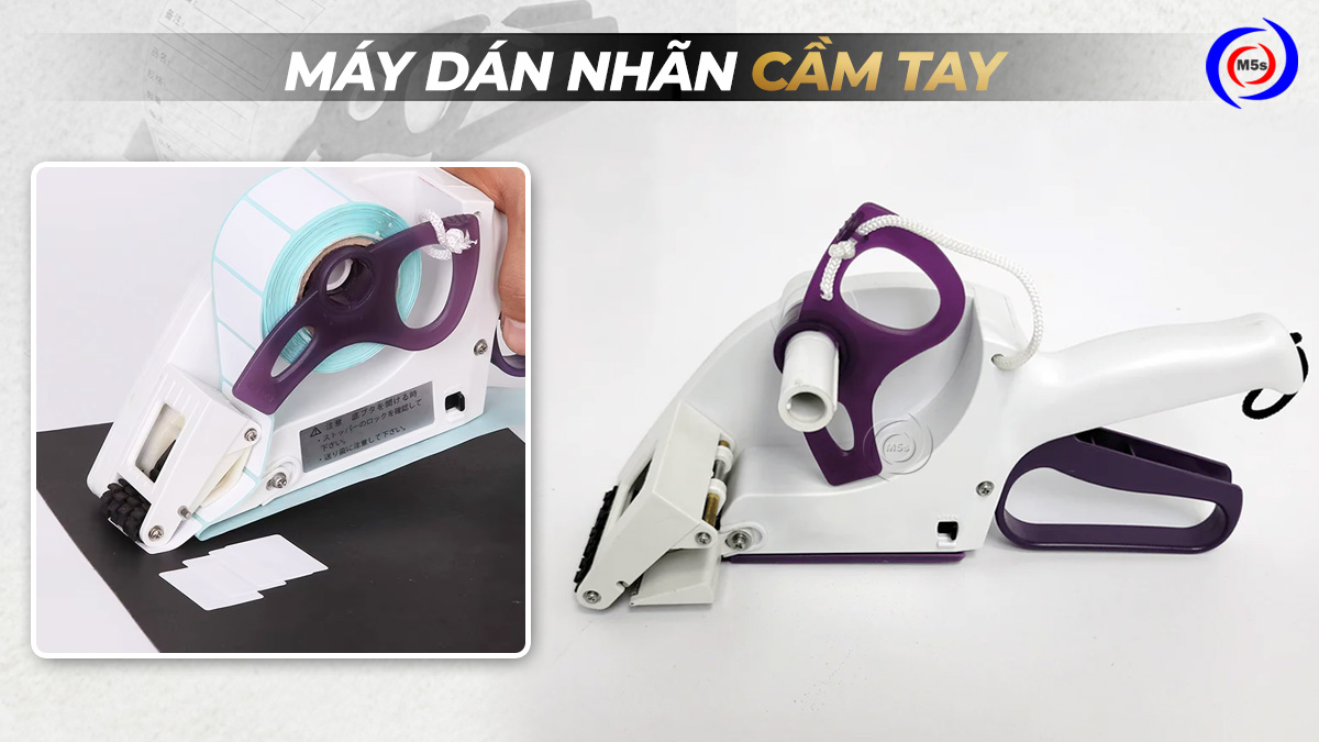 Máy dán nhãn câm tay mini Máy dán nhãn câm tay mini