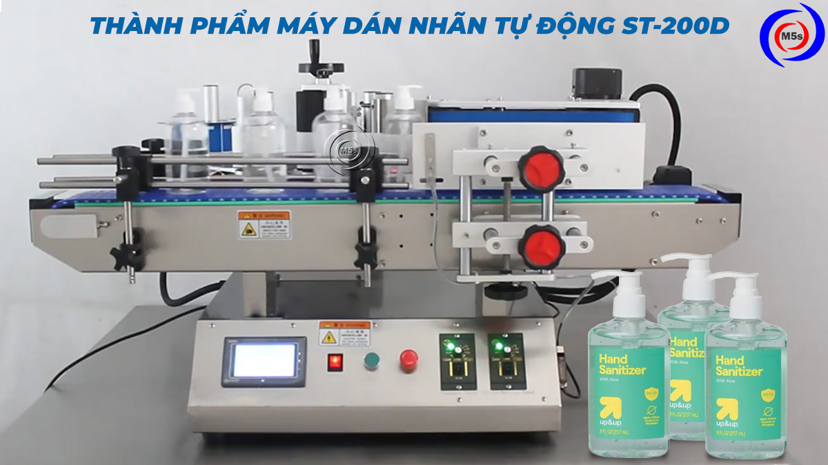 Máy dán nhãn chai tròn tự động mini ST-200D Máy dán nhãn chai tròn tự động mini ST-200D