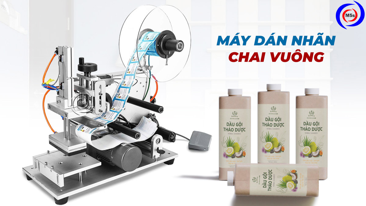 máy dán nhãn chai vuông máy dán nhãn chai vuông