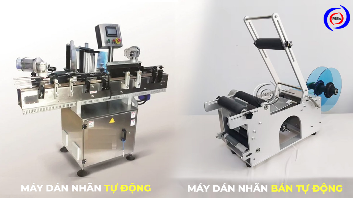 máy dán nhãn tự động và bán tự động