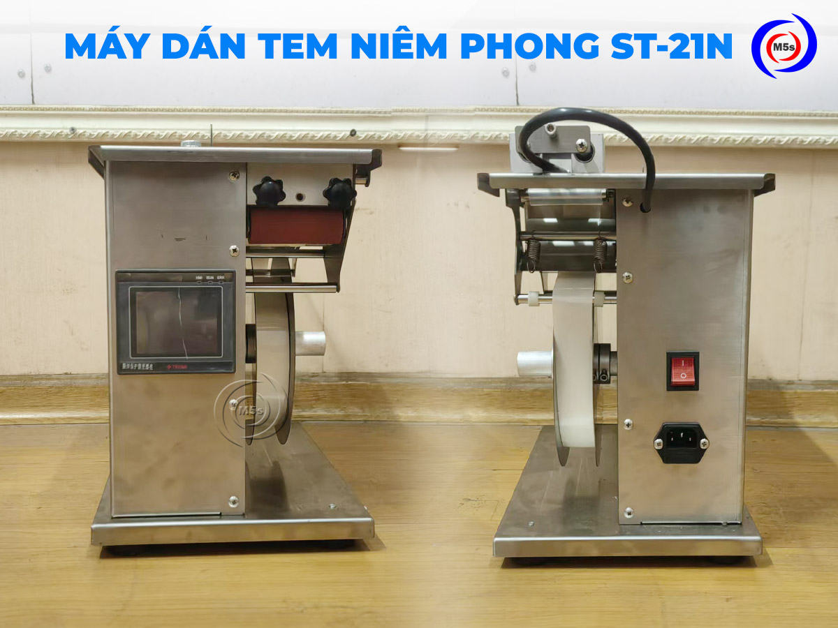 Máy dán tem niêm phong hộp ST-21N Máy dán tem niêm phong hộp ST-21N
