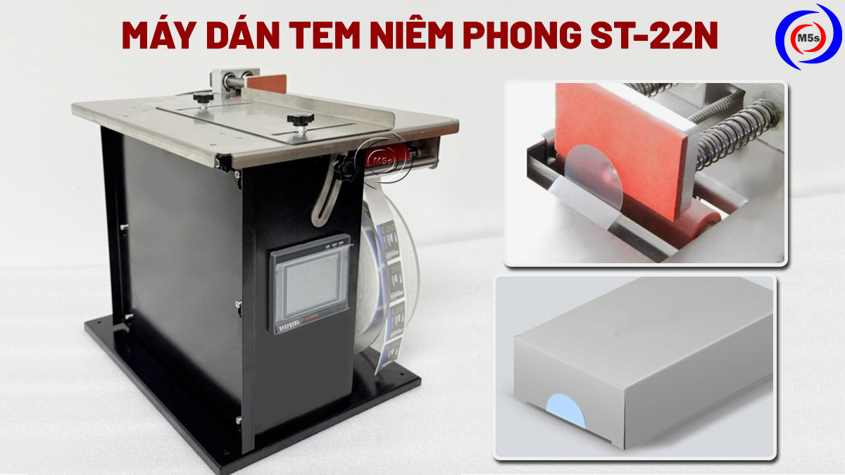 Máy dán tem niêm phong hộp ST-22N Máy dán tem niêm phong hộp ST-22N