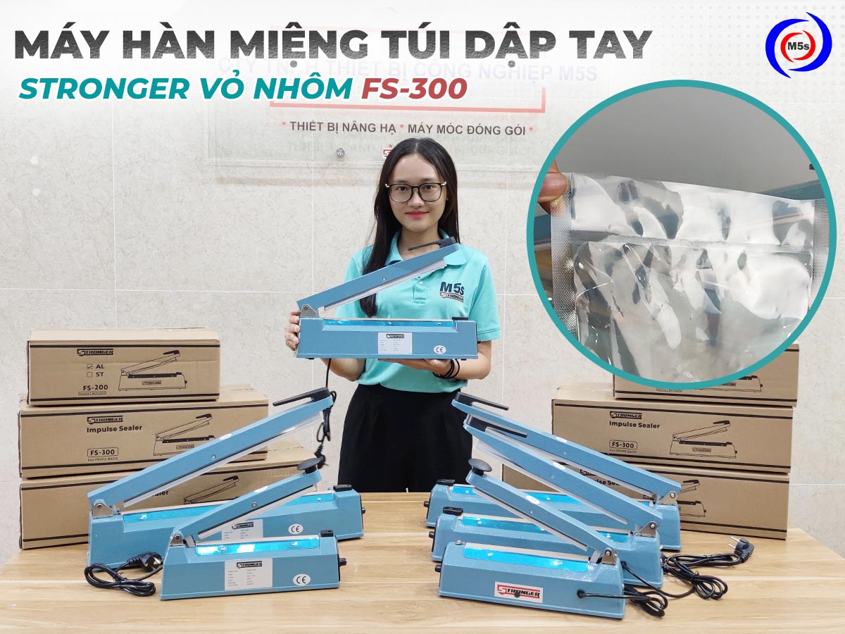 máy ép miệng túi FS-300 vỏ nhôm tại công ty M5s máy ép miệng túi FS-300 vỏ nhôm tại công ty M5s