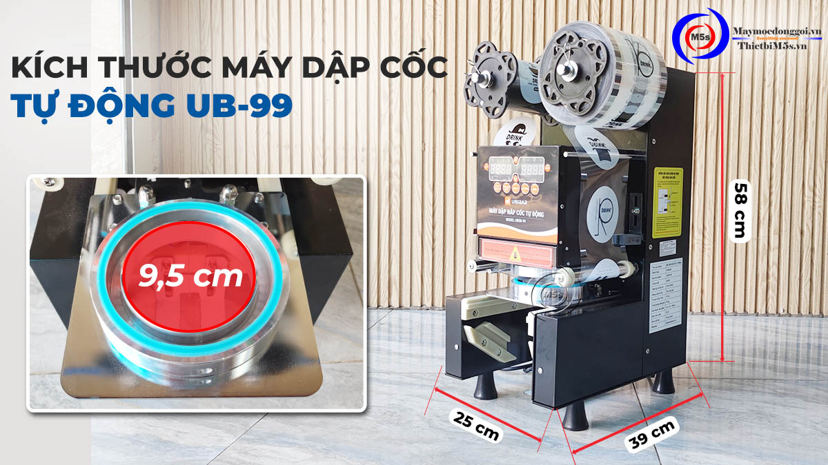 Kích thước máy dập cốc tự động UB-99 Kích thước máy dập cốc tự động UB-99