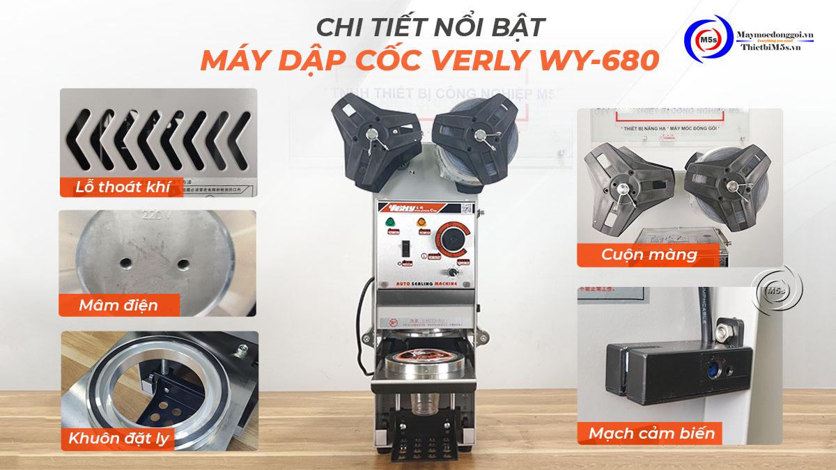 Chi tiết máy dập cốc bán tự động Verly WY-680 Chi tiết máy dập cốc bán tự động Verly WY-680