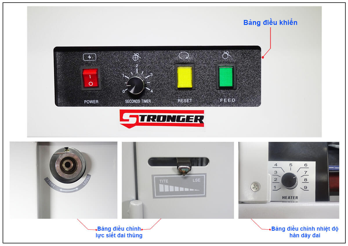 Bảng điều khiển máy đóng đai thùng bán tự động KZB-1 Bảng điều khiển máy đóng đai thùng bán tự động KZB-1