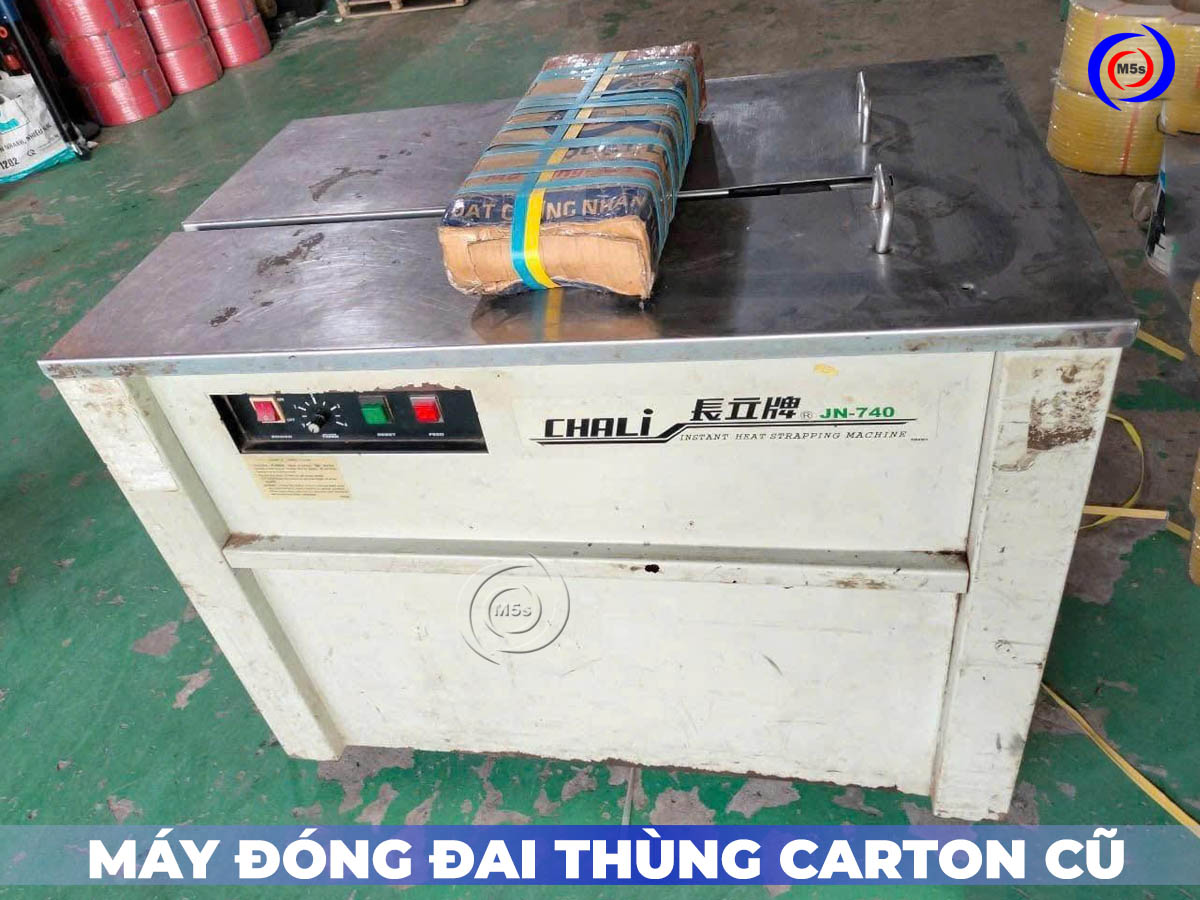 Máy đóng đai thùng carton cũ Máy đóng đai thùng carton cũ