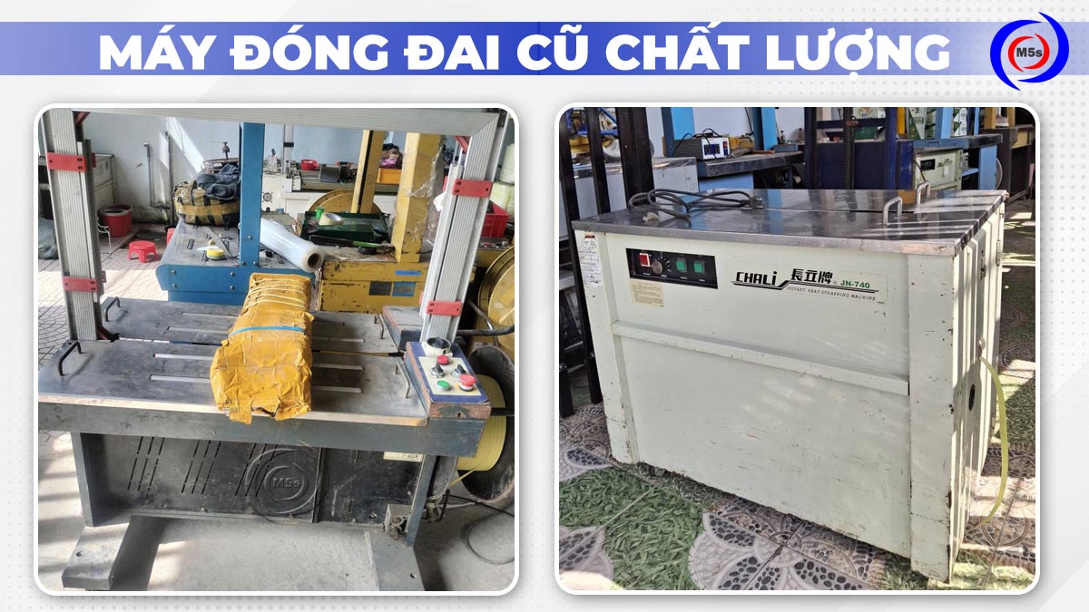 Máy đóng đai thùng cũ chất lượng Máy đóng đai thùng cũ chất lượng