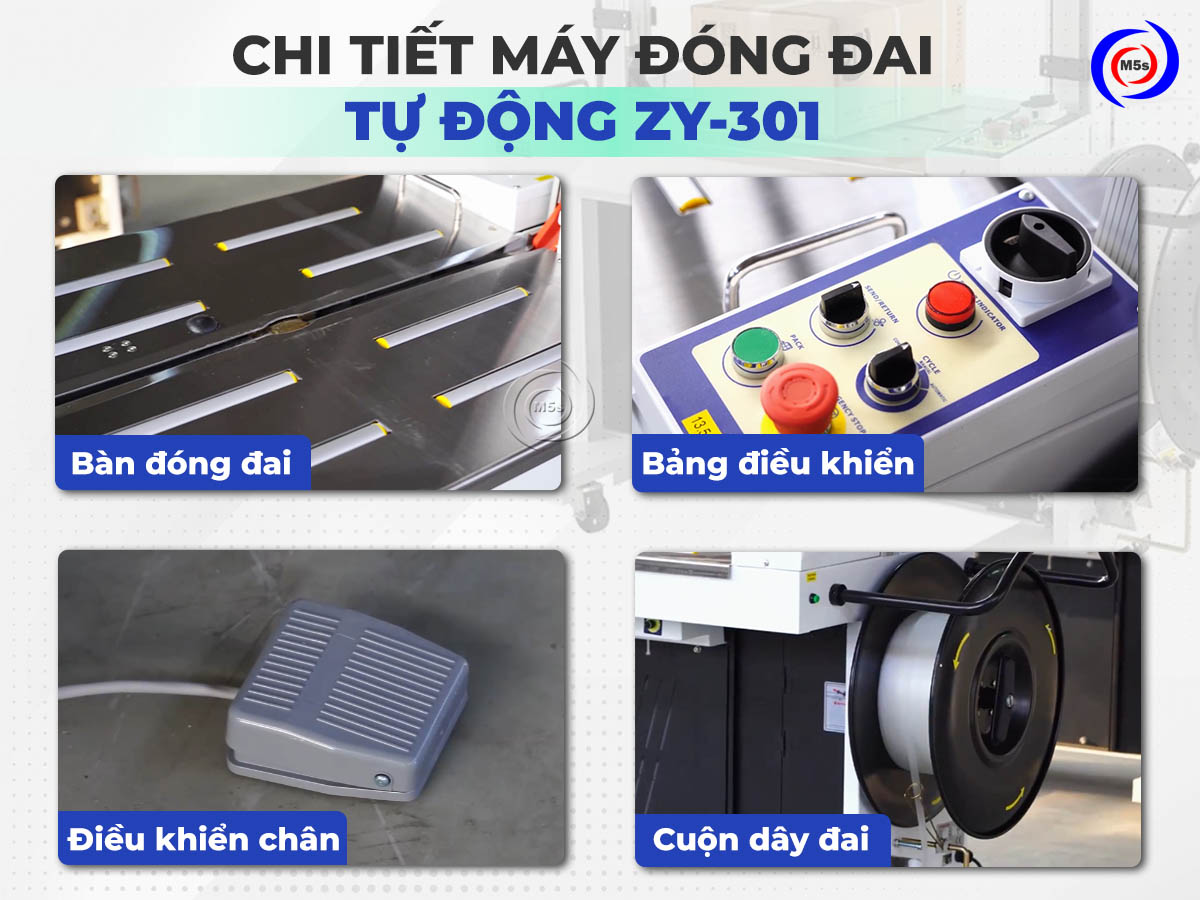 Máy đóng đai thùng carton tự động ZY-301 Máy đóng đai thùng carton tự động ZY-301