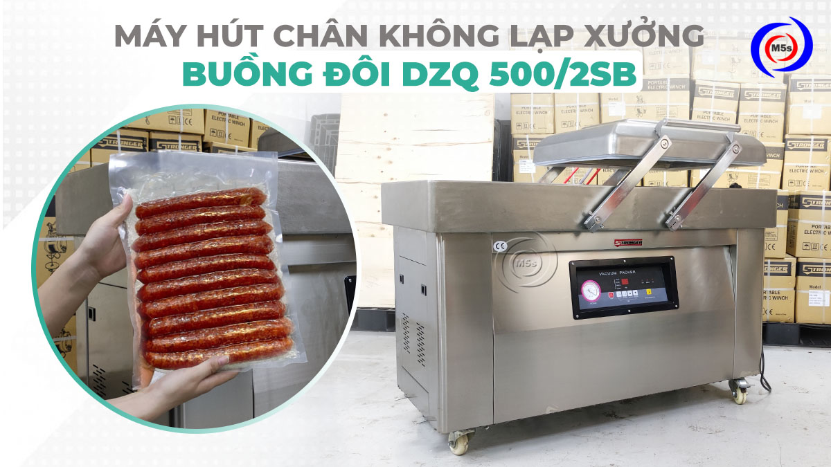 Máy hút chân không lạp xưởng DZQ 500/2SB buồng đôi Máy hút chân không lạp xưởng DZQ 500/2SB buồng đôi
