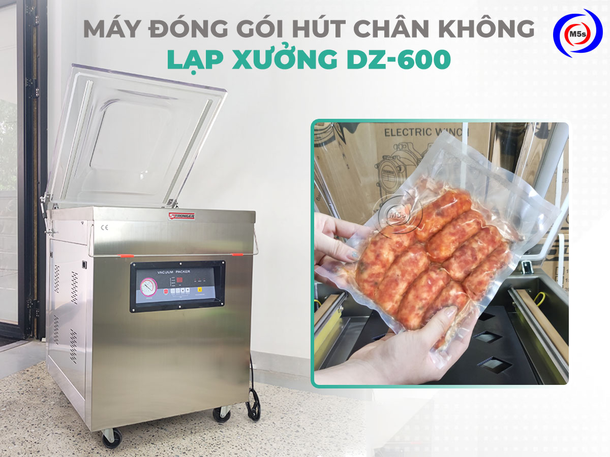 Máy đóng gói hút chân không lạp xưởng DZ-600 công suất lớn Máy đóng gói hút chân không lạp xưởng DZ-600 công suất lớn