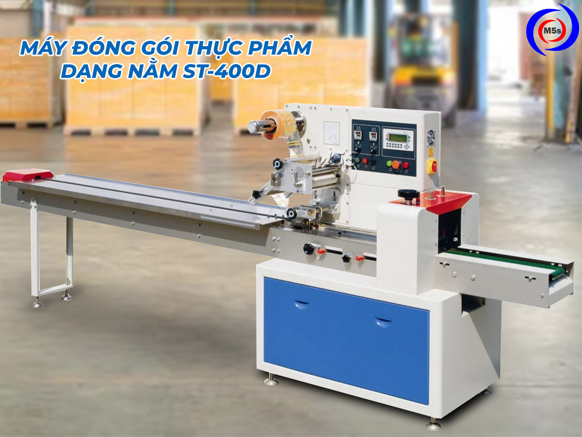 Máy đóng gói bao bì dạng nằm ST-400D Máy đóng gói bao bì dạng nằm ST-400D