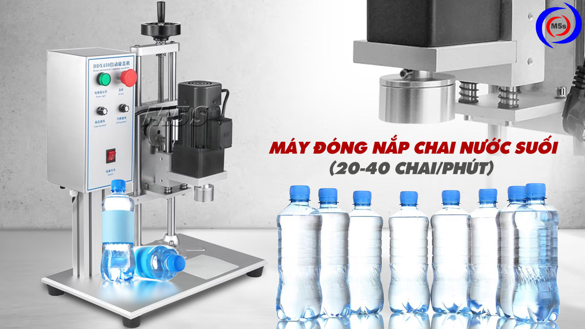 máy đóng nắp chai nước suối (20-40chai/phút) máy đóng nắp chai nước suối (20-40chai/phút)
