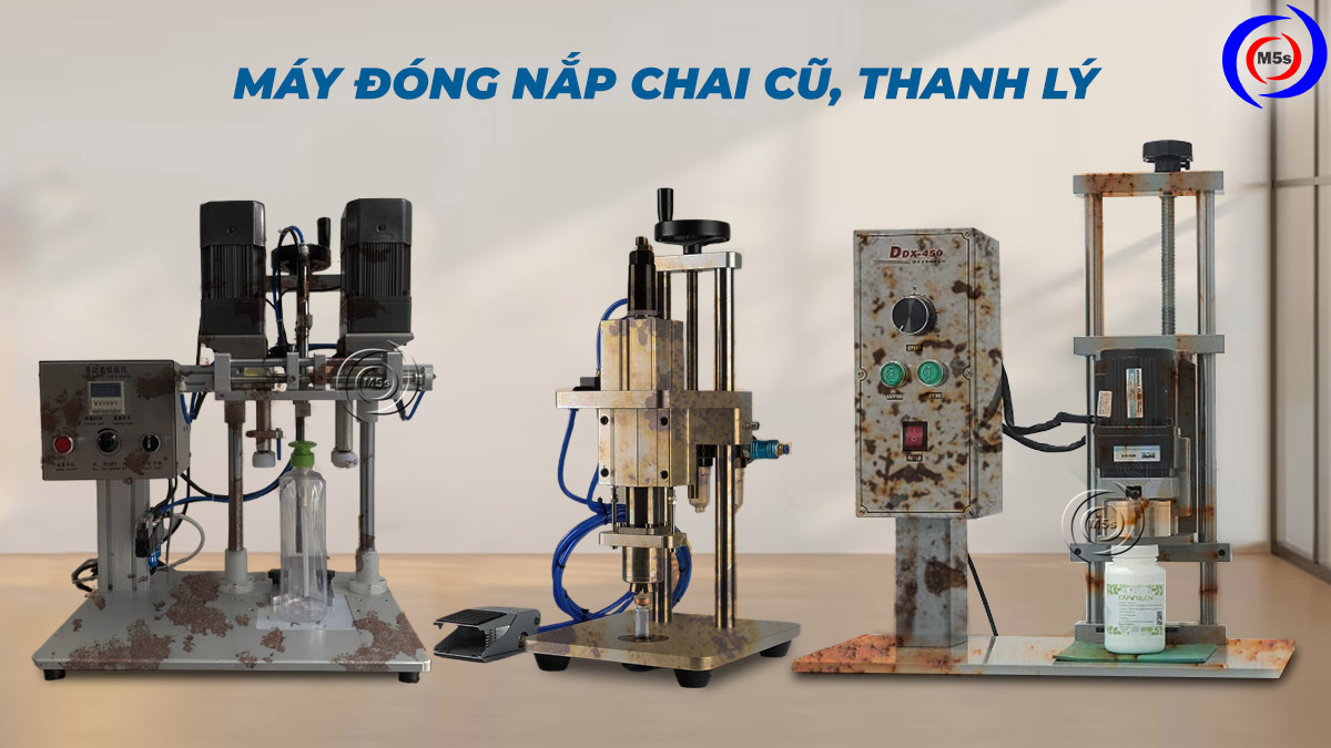 máy đóng nắp chai cũ, thanh lý máy đóng nắp chai cũ, thanh lý
