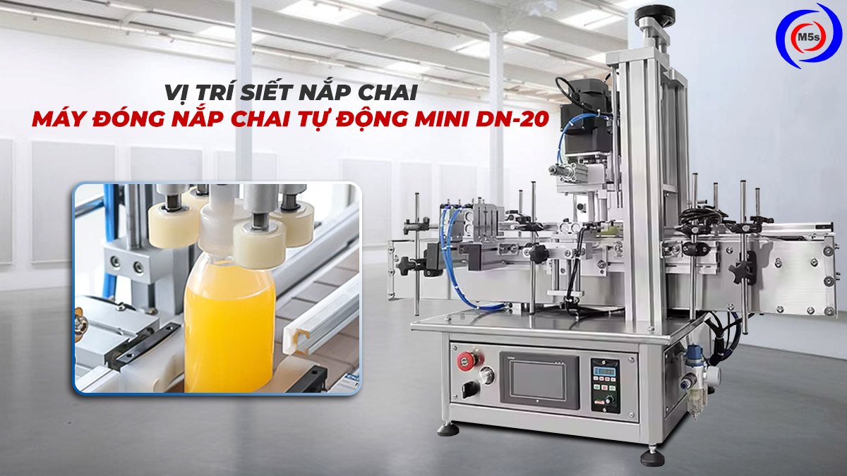 vị trí siết nắp máy đóng nắp chai tự động DN-20 vị trí siết nắp máy đóng nắp chai tự động DN-20