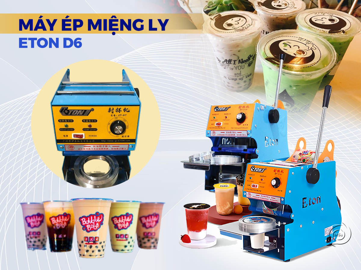 Máy dán miệng ly bằng tay ETON D6 Máy dán miệng ly bằng tay ETON D6