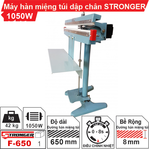 Máy hàn túi đạp chân F-650 Stronger Máy hàn túi đạp chân F-650 Stronger