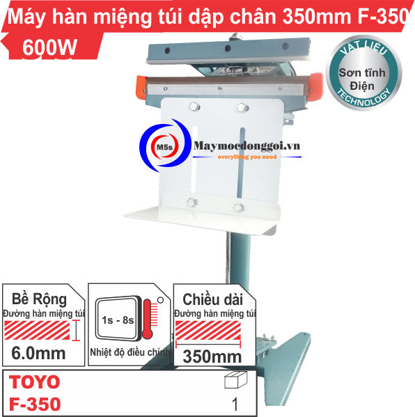 Máy hàn miệng túi dập chân Máy hàn miệng túi dập chân F-350