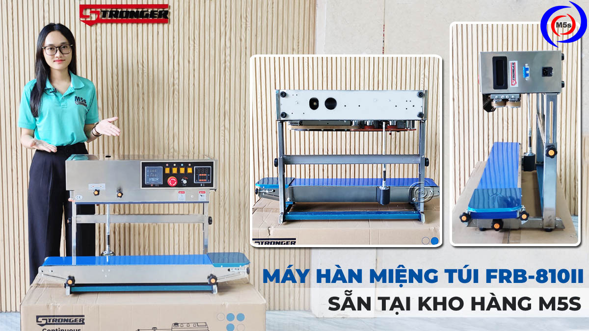 Máy hàn miệng túi dạng đứng có in date Stronger FRB-810II Máy hàn miệng túi dạng đứng có in date Stronger FRB-810II