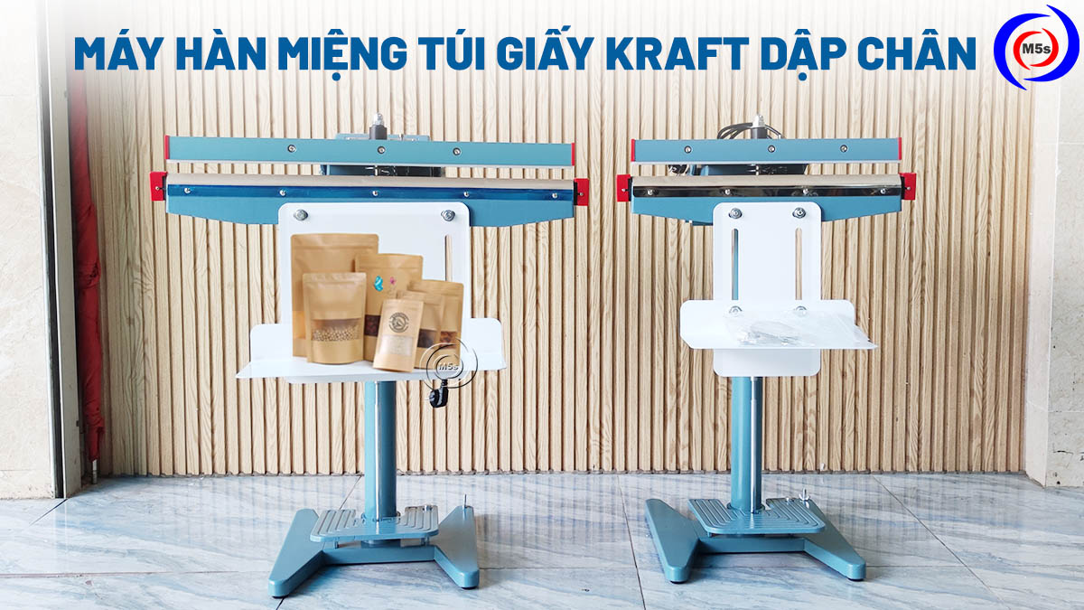 Máy hàn miệng túi giấy kraft dập chân Máy hàn miệng túi giấy kraft dập chân