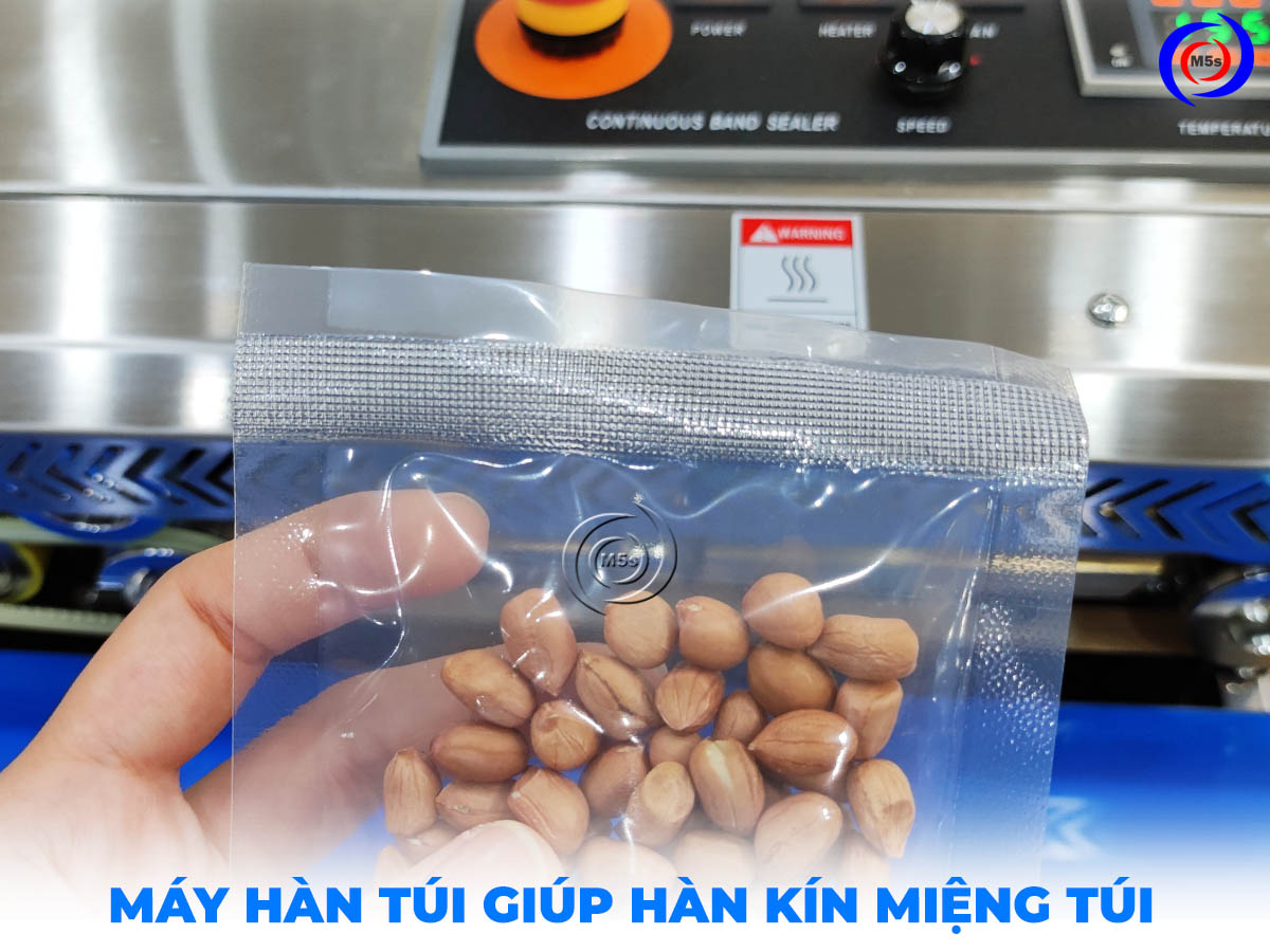 Máy hàn miệng túi liên tục hàn kín miệng đa dạng loại túi Máy hàn miệng túi liên tục hàn kín miệng đa dạng loại túi