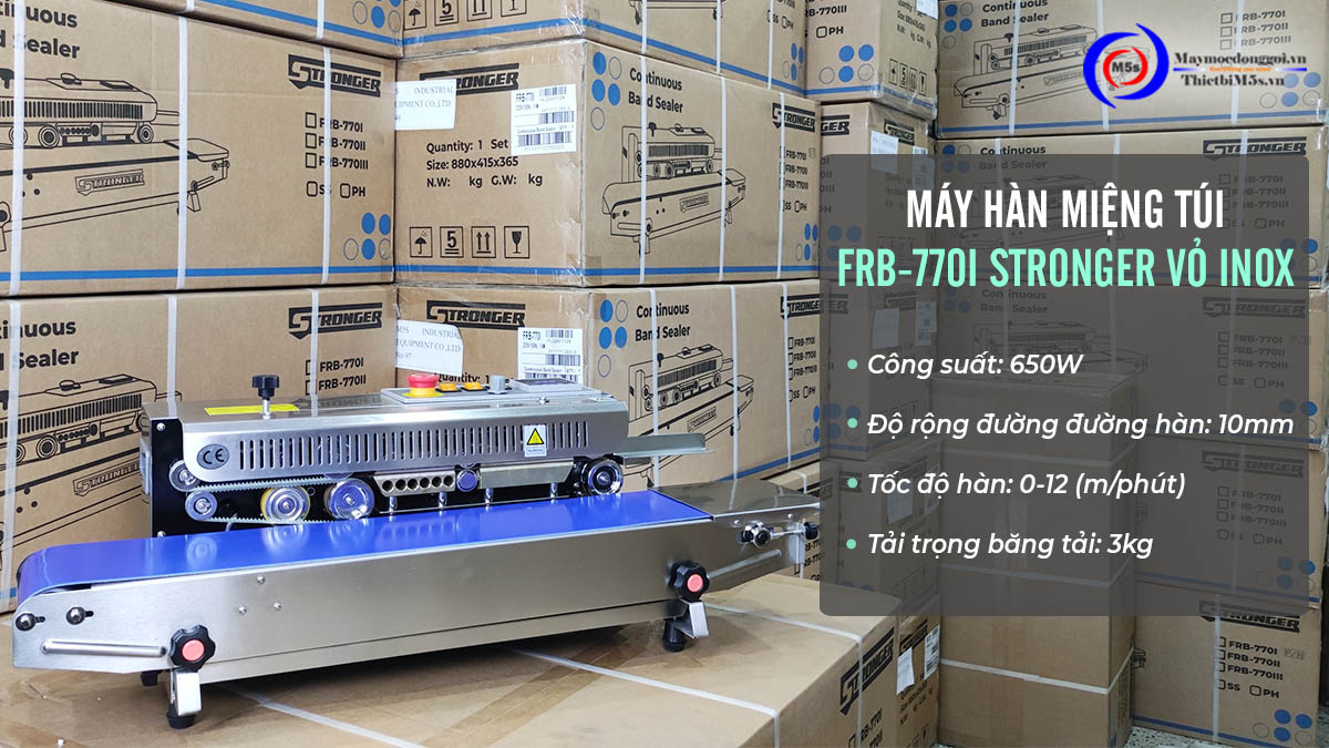 Máy hàn miệng túi liên tục FRB-770I Stronger Máy hàn miệng túi liên tục FRB-770I Stronger