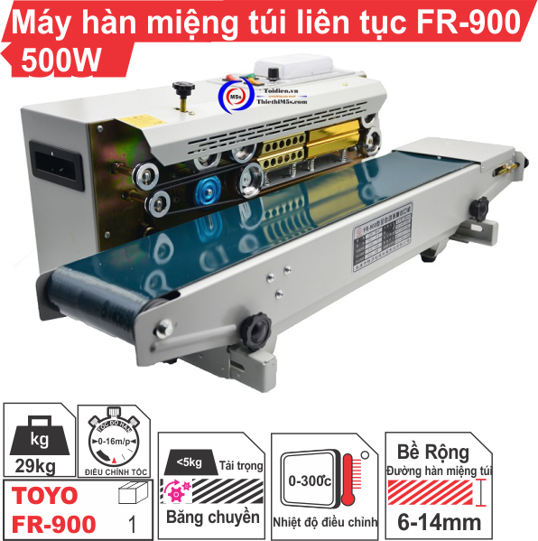 máy hàn miệng túi liên tục nằm ngang fr-900 máy hàn miệng túi liên tục nằm ngang FR-900