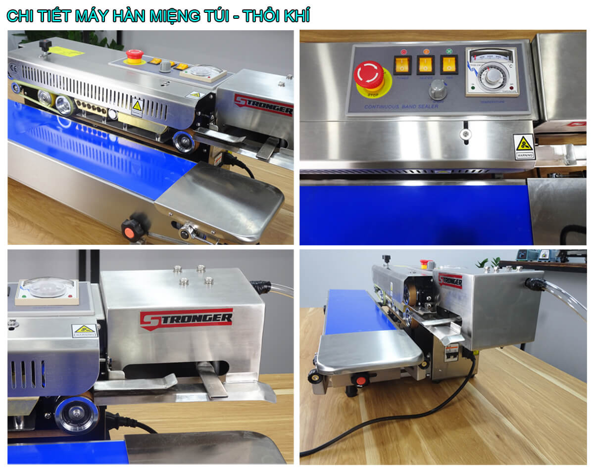 Máy hàn miệng túi liên tục thổi khí FRB-770I-TK 650W Stronger Máy hàn miệng túi liên tục thổi khí FRB-770I-TK 650W Stronger