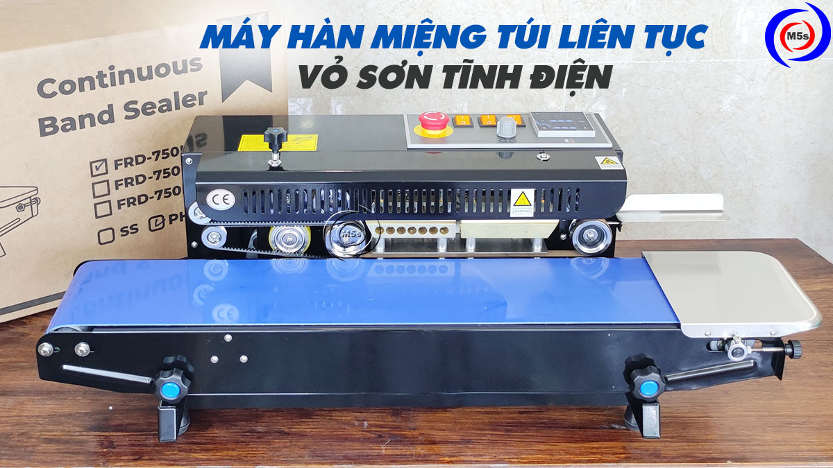 Máy hàn miệng túi liên tục vỏ sơn tĩnh điện Máy hàn miệng túi liên tục vỏ sơn tĩnh điện