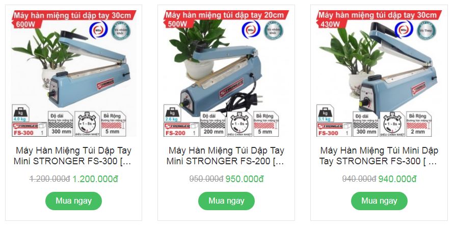 máy hàn miệng túi mini Mua máy hàn miệng túi mini, máy ép nhiệt cầm tay giá rẻ ở đâu