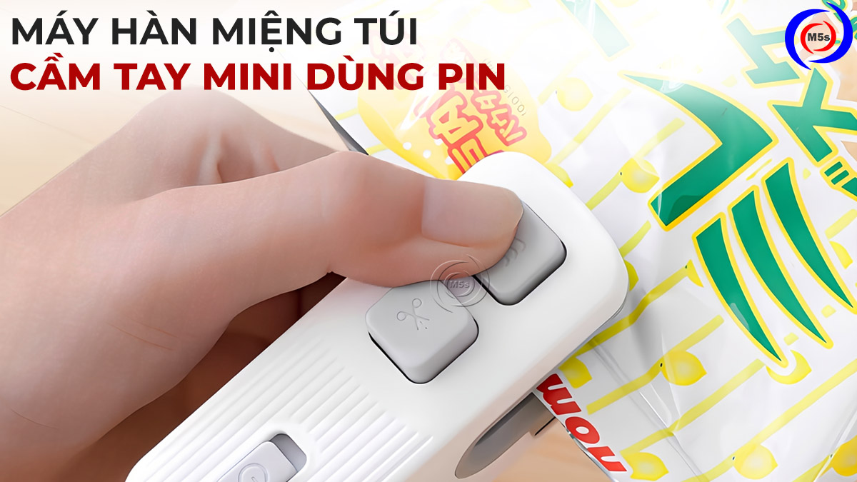 máy hàn miệng túi cầm tay mini dùng pin máy hàn miệng túi cầm tay mini dùng pin