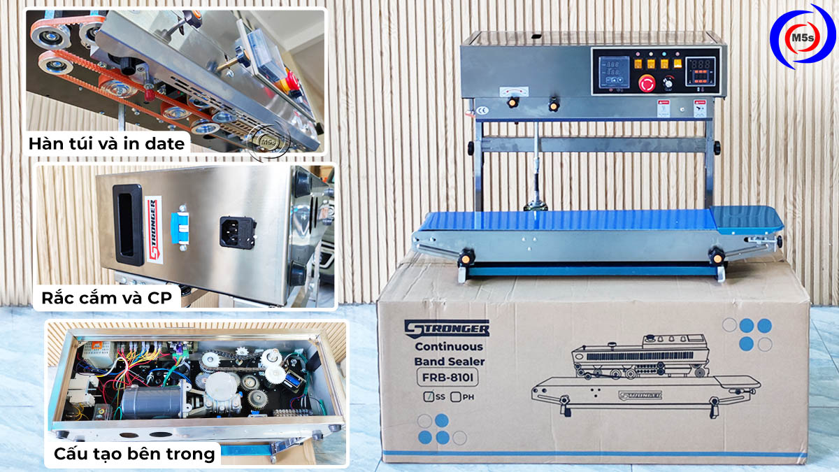 Máy hàn miệng túi liên tục dạng đứng có in date FRB-810II Máy hàn miệng túi liên tục dạng đứng có in date FRB-810II