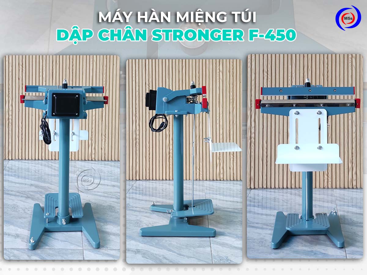Máy hàn miệng túi dập chân Stronger F-450 Máy hàn miệng túi dập chân Stronger F-450